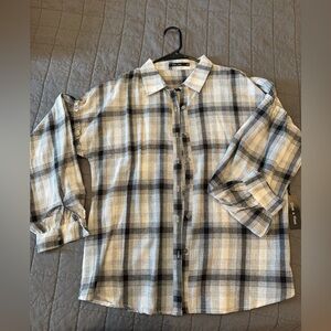 Plaid Button-Up Shirt